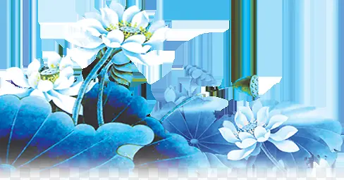 海报蓝色效果植物花朵