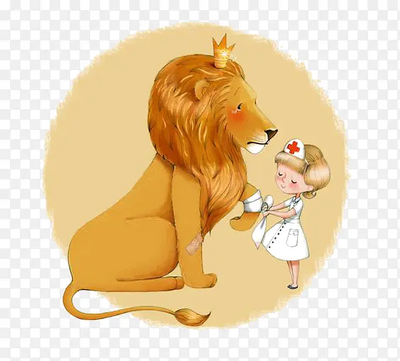 女孩和狮子