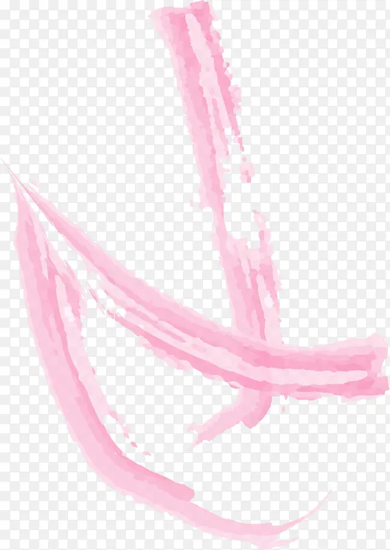 矢量手绘粉色笔刷