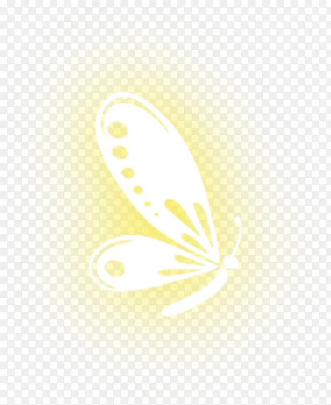 黄色梦幻手绘蝴蝶