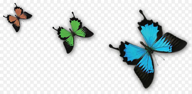 创意合成手绘飞舞的蝴蝶