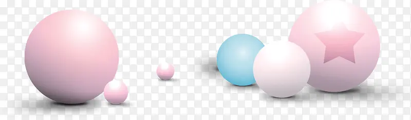 粉色蓝色装饰球