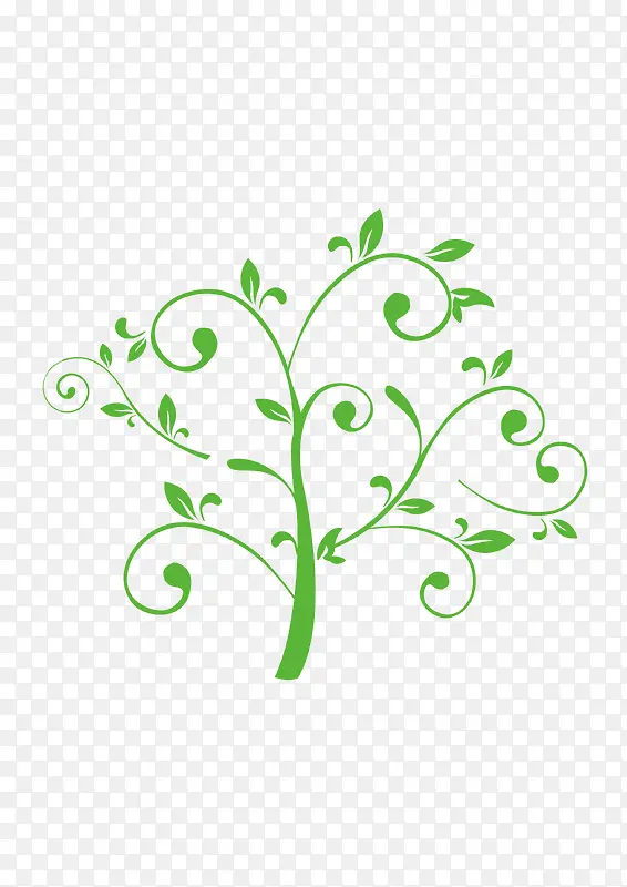 树绿色矢量环保素材