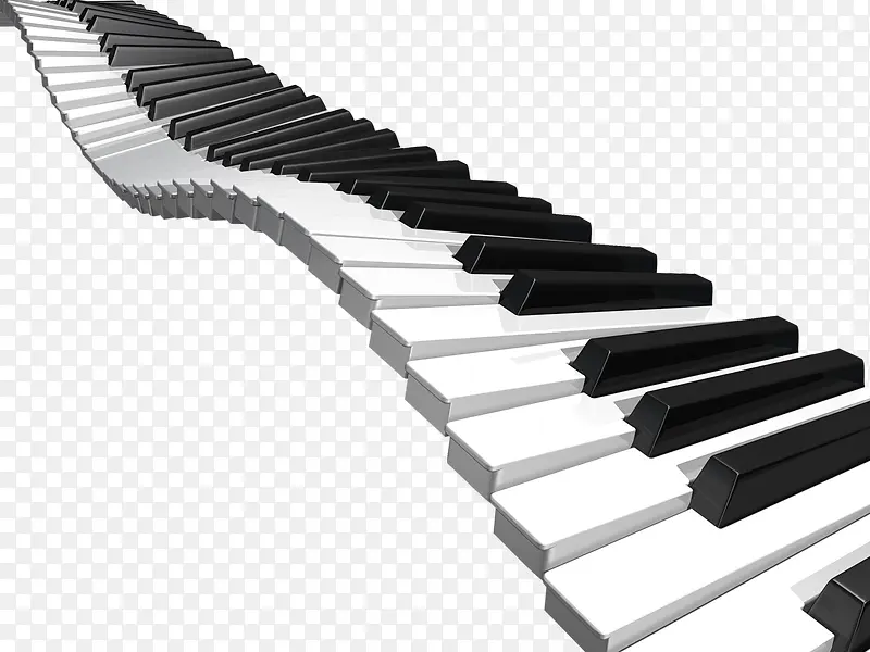 凹凸有致的黑白钢琴键
