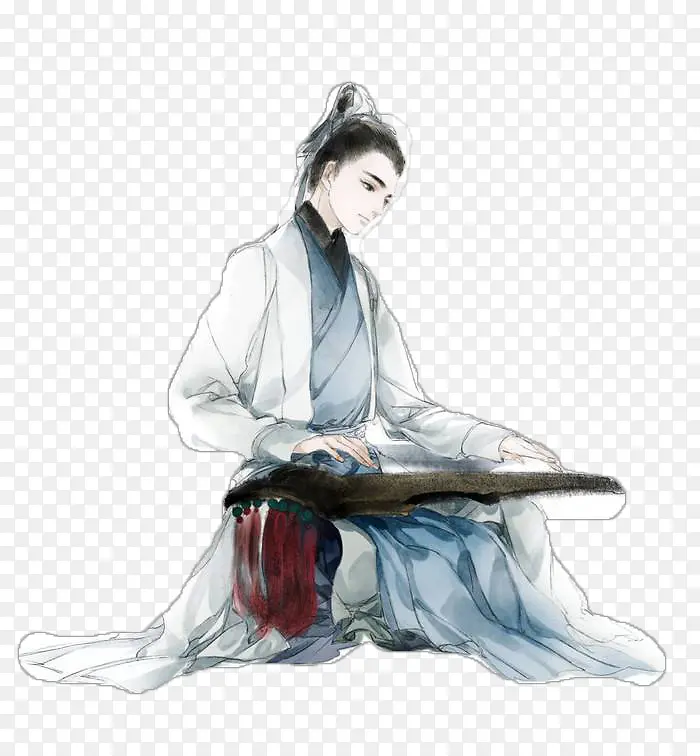 古琴才子PNG图片素材下载_图片编号10516291-PNG素材网