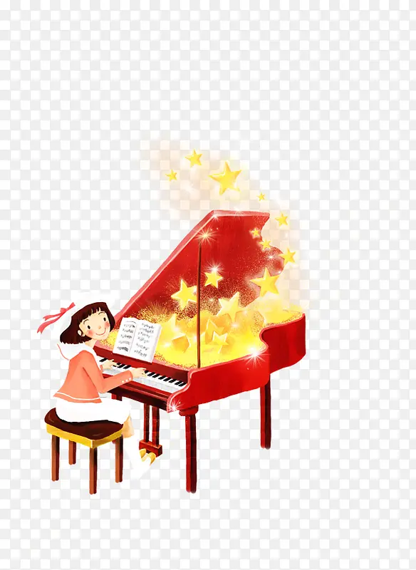 弹钢琴的女孩 钢琴 女孩
