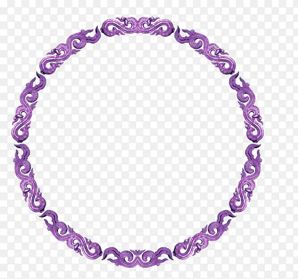 紫色简约圆圈边框纹理