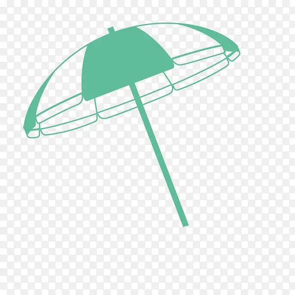 免抠透明绿色雨伞