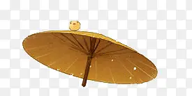 黄色古风雨伞装饰