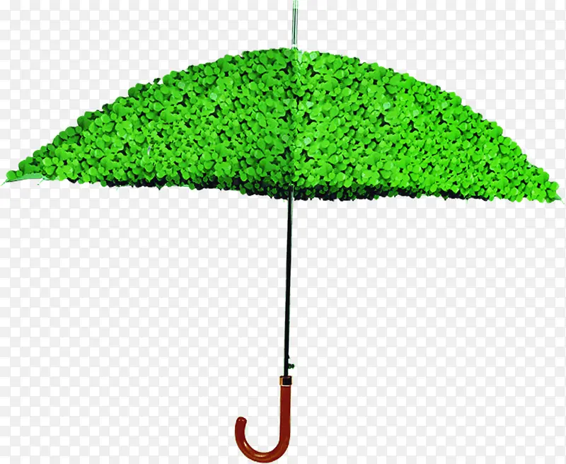 绿色树叶合成雨伞