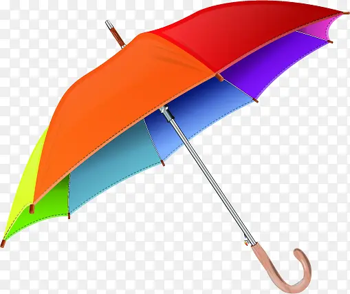 高清彩色雨伞海报装饰