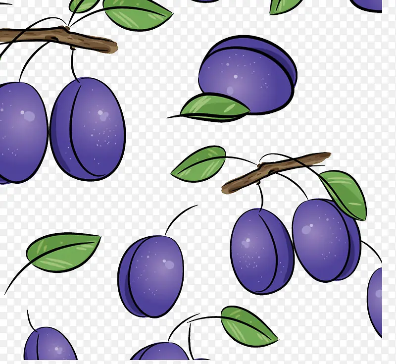 紫色蓝莓背景