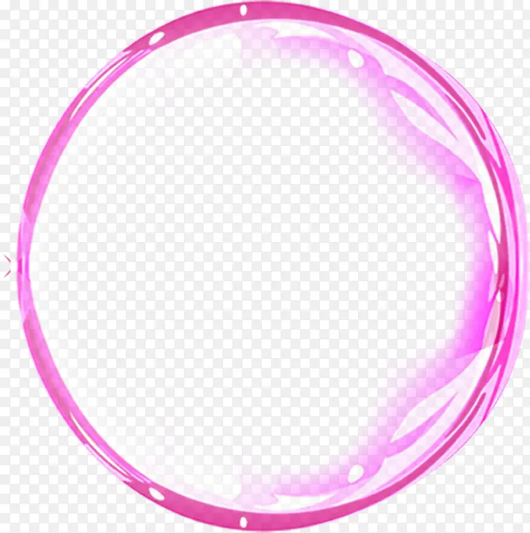 紫色卡通设计圆形圆环