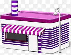 紫色卡通店铺