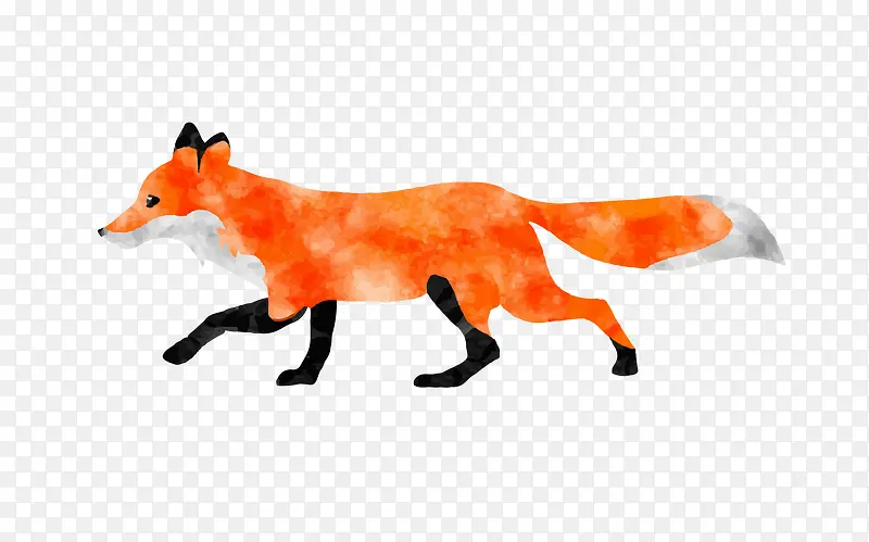 矢量卡通简洁扁平化狐狸