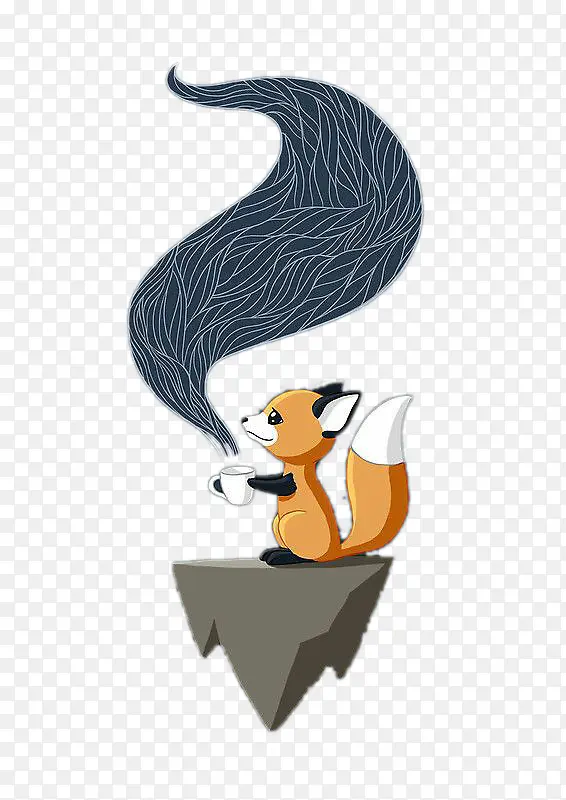 喝咖啡的小狐狸