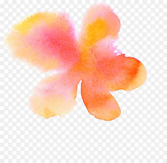 彩色梦幻抽象水彩花朵