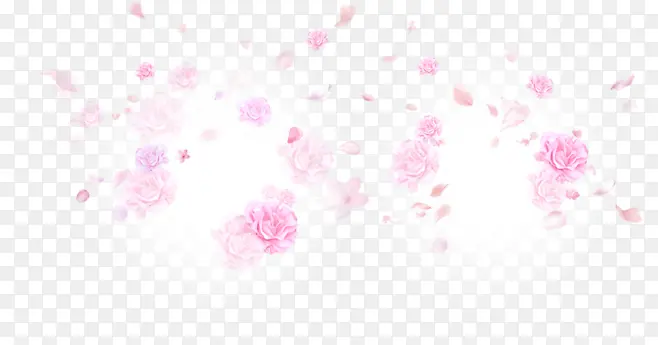 粉色花朵梦幻插图