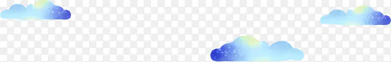 蓝色漂浮云朵设计