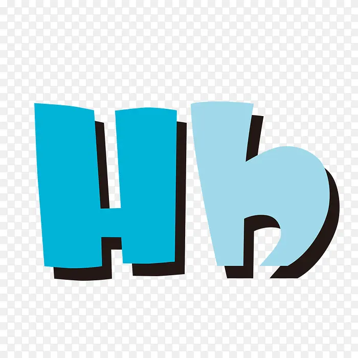 蓝色字母H