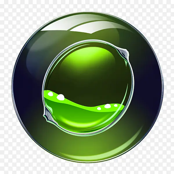 绿色绚丽天然双层圆球