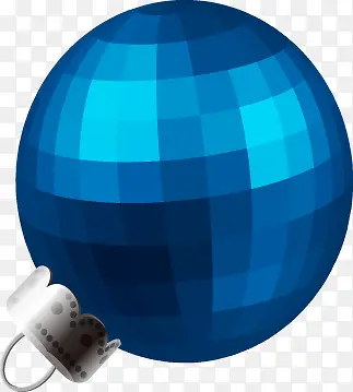 蓝色圆球圣诞精美素材