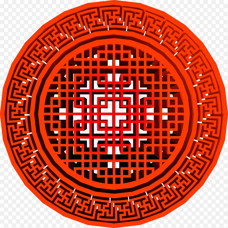 红色中式复古花纹PNG图片素材下载_图片编号10532976-PNG素材网