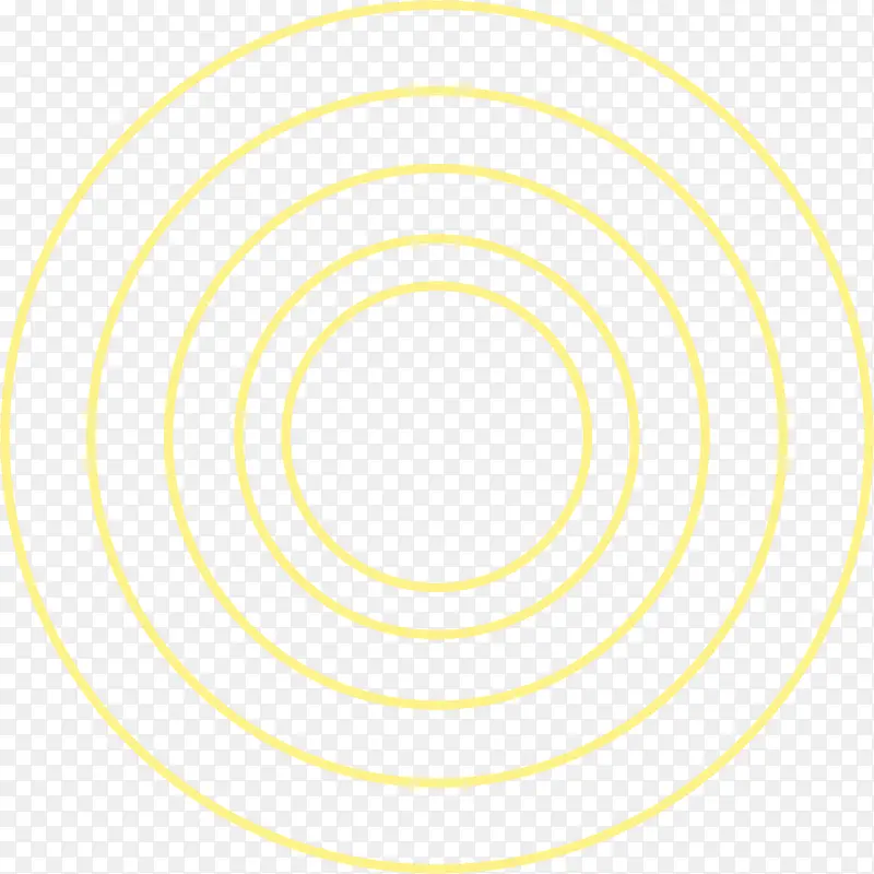 黄色卡通圆形线条