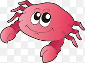 可爱红色卡通螃蟹