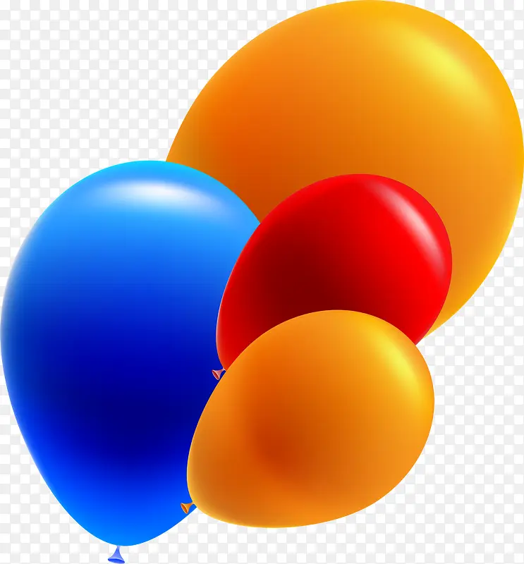 彩色气球新年海报