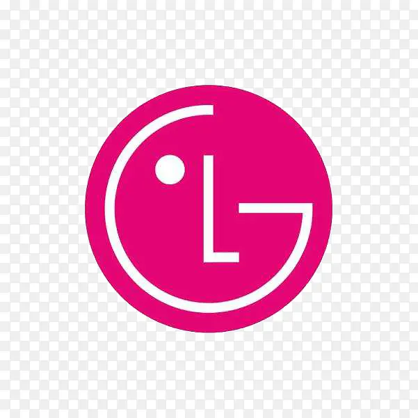 免抠粉色立体LG品牌logo