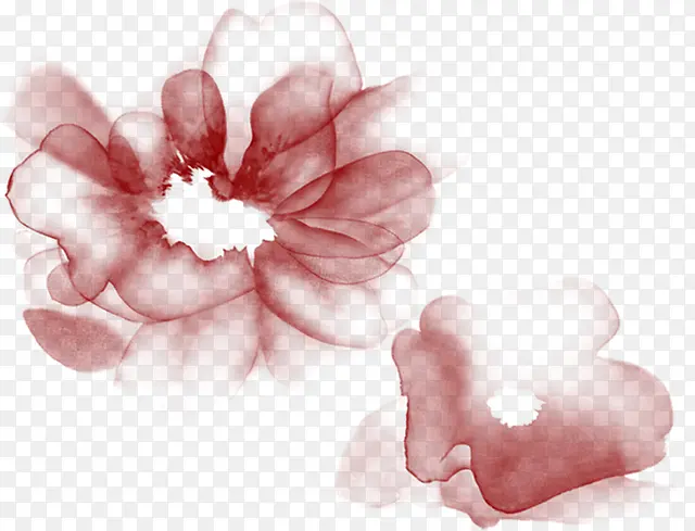 红色古典创意设计花朵