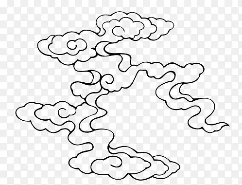 创意合成手绘形状云朵