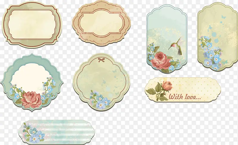 矢量康乃馨花边框1