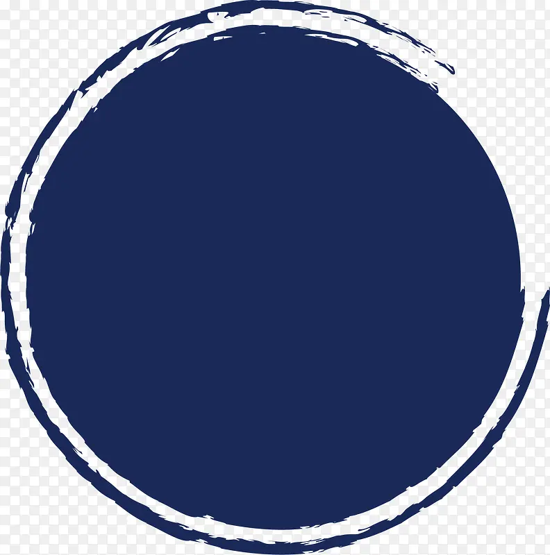 蓝色圆形虚线圆元素