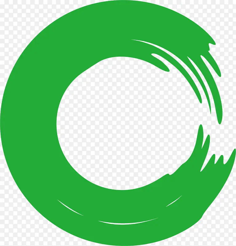 绿色创意圆形矢量虚线圆素材