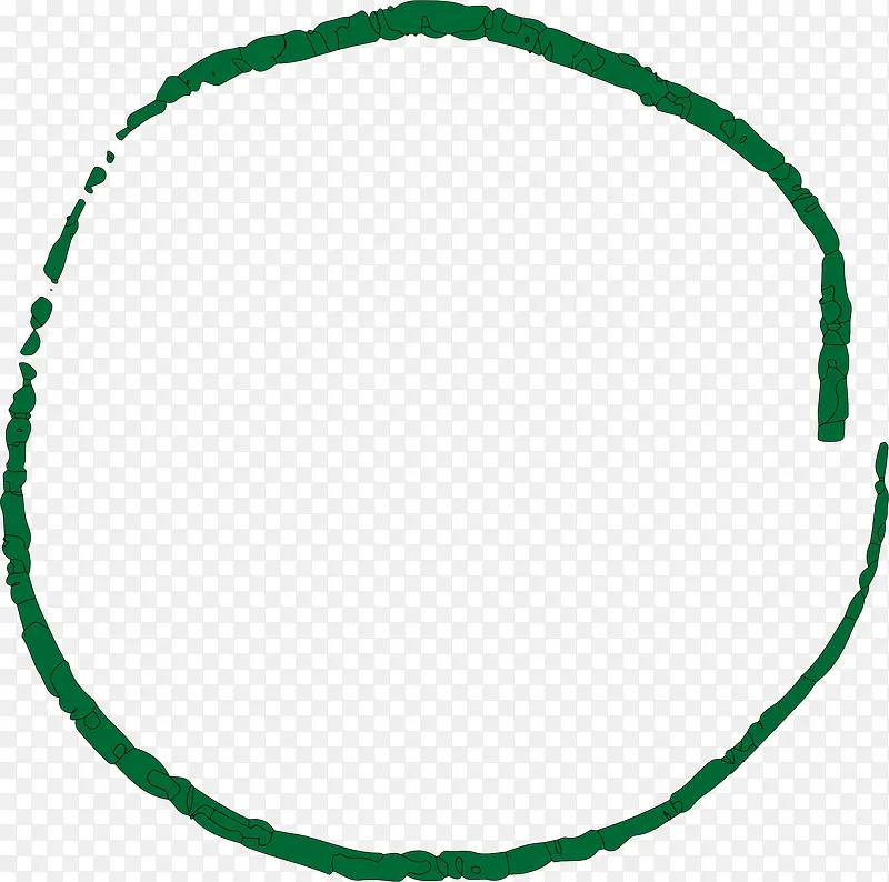绿色圆形虚线圆矢量
