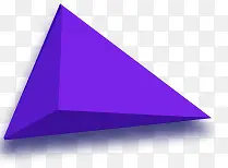 紫色立体三角形图片