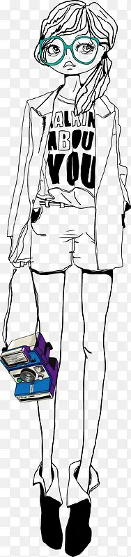 戴眼镜的女孩