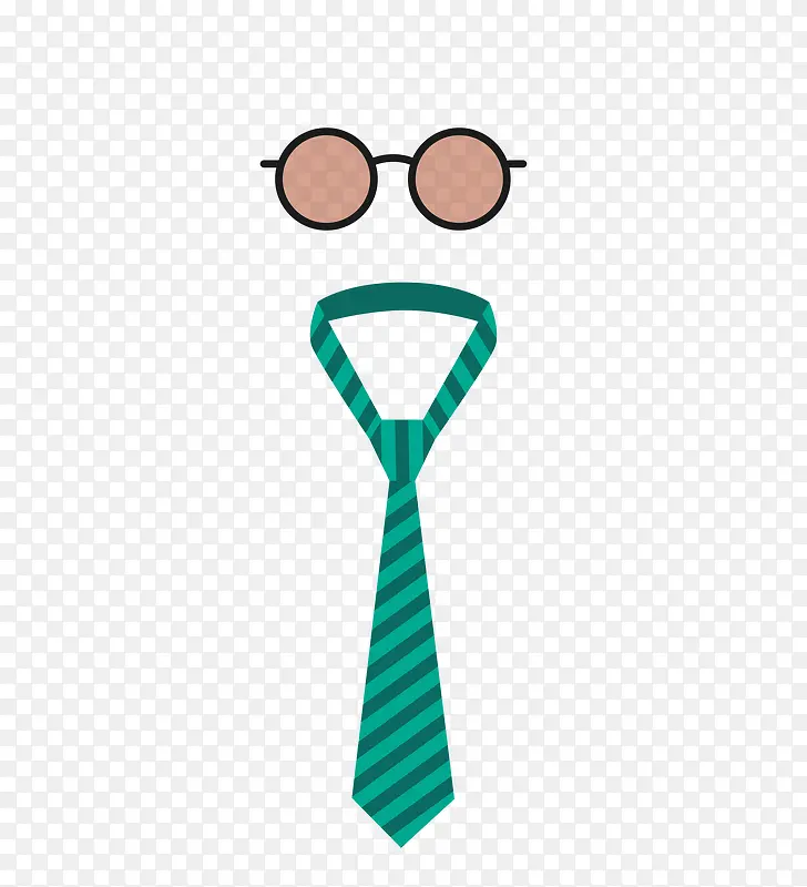 男士商务领带与眼镜