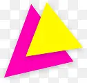 粉色黄色三角形
