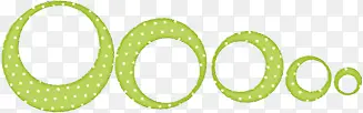 绿色卡通波点圆形设计