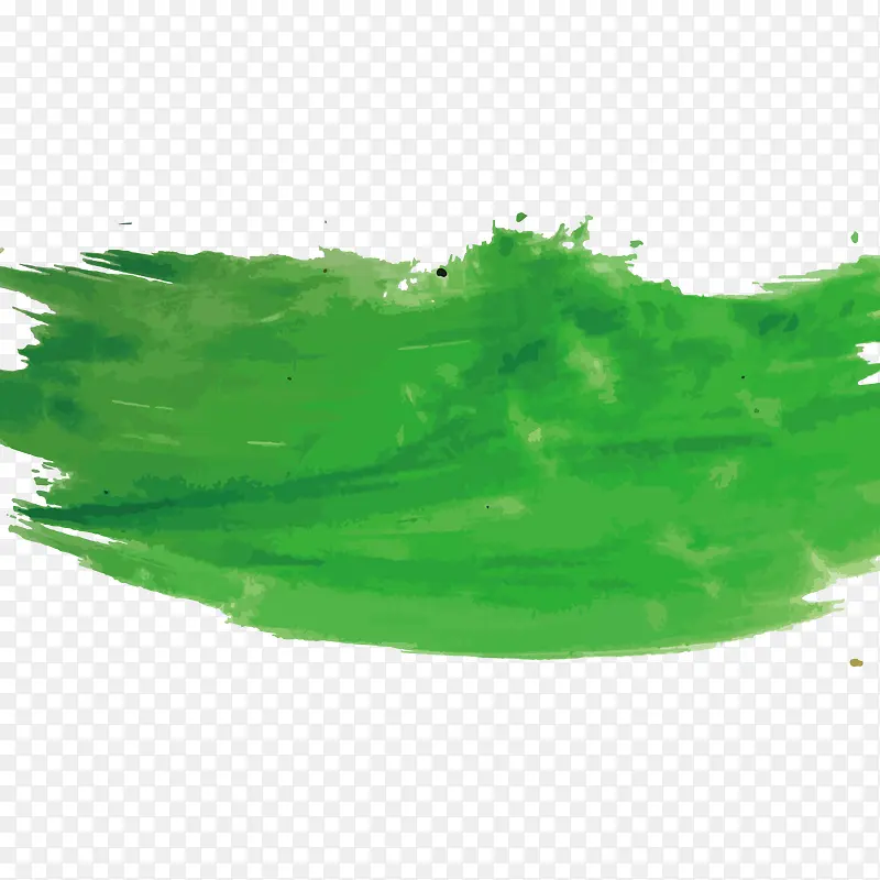 矢量绿色水彩图案