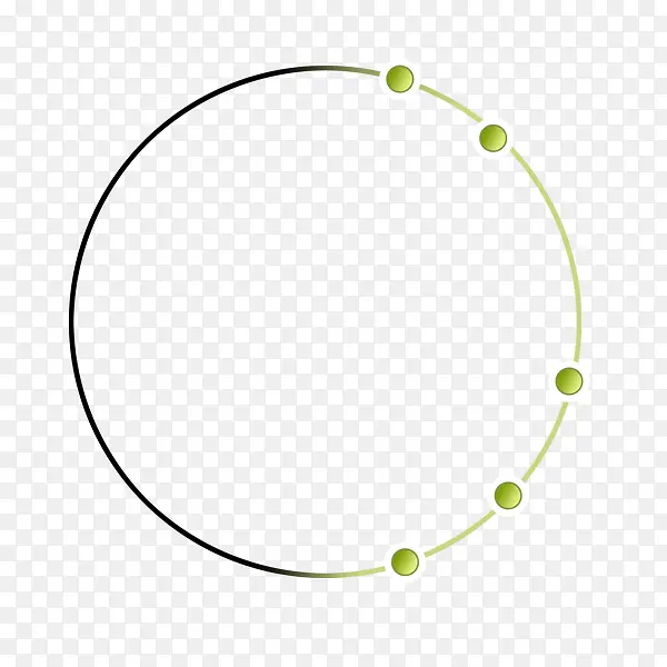 一半黑色一般绿色的圆环
