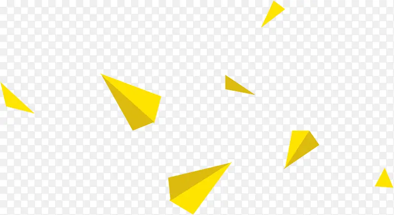 黄色漂浮三角形标签