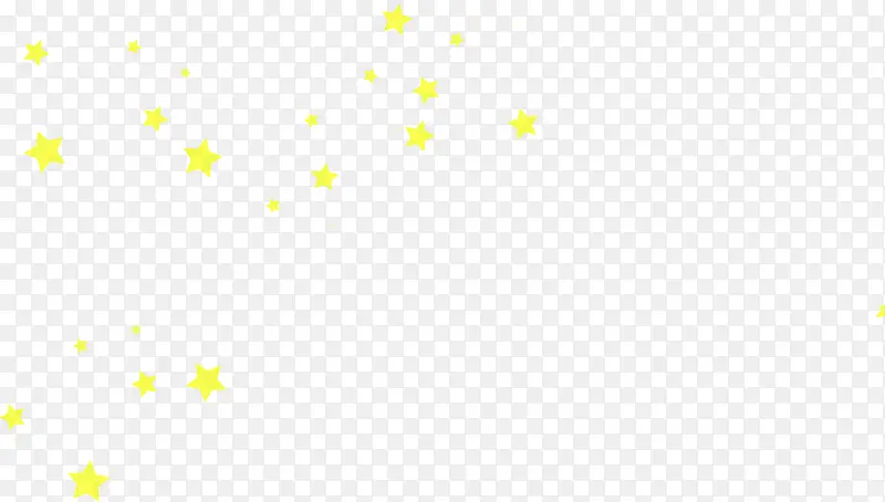 黄色漂浮星星装饰