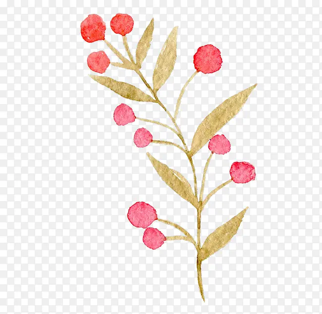水彩画 小花