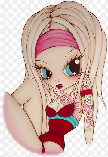 欧美美女矢量图手绘欧美人物素材