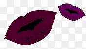 紫色嘴唇图片