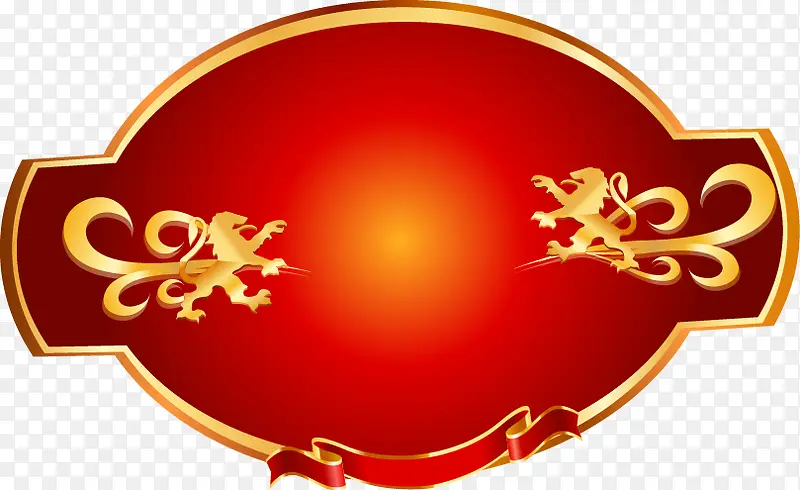 红色不规则形状花纹图案
